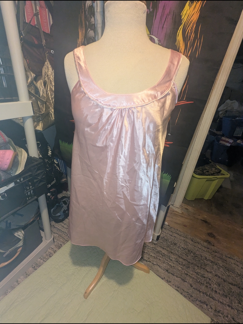 Morgan Taylor Pale Pink Satin Sleep Chemise